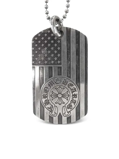 Chrome Hearts ball chain dog tag necklace