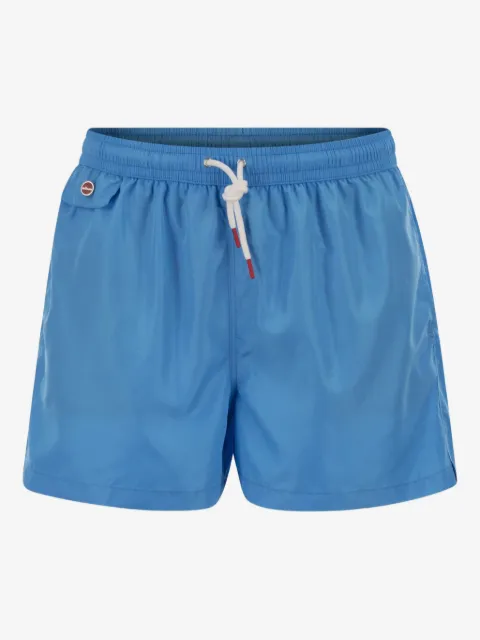 Kiton shorts de playa con cordones en la pretina