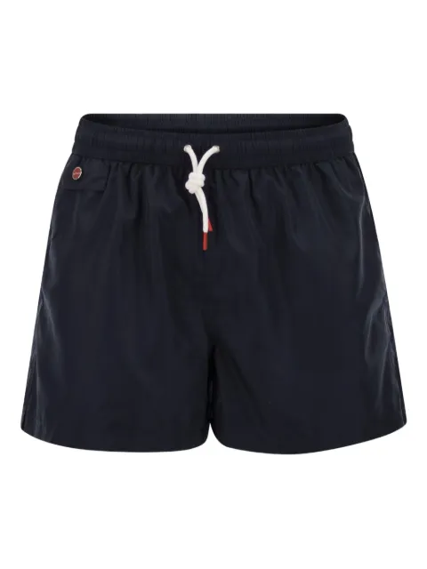 Kiton logo-detail elasticated swim shorts