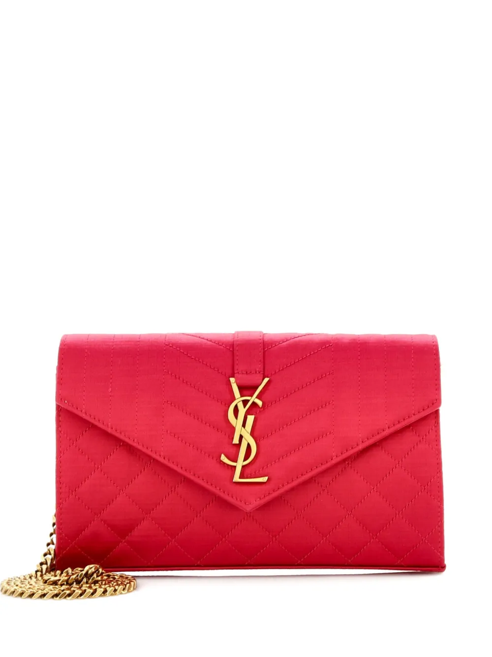 Saint Laurent Pre-Owned Classic Monogram Chain Wallet Mixed Matelasse Leather Medium crossbody bag - Rosa