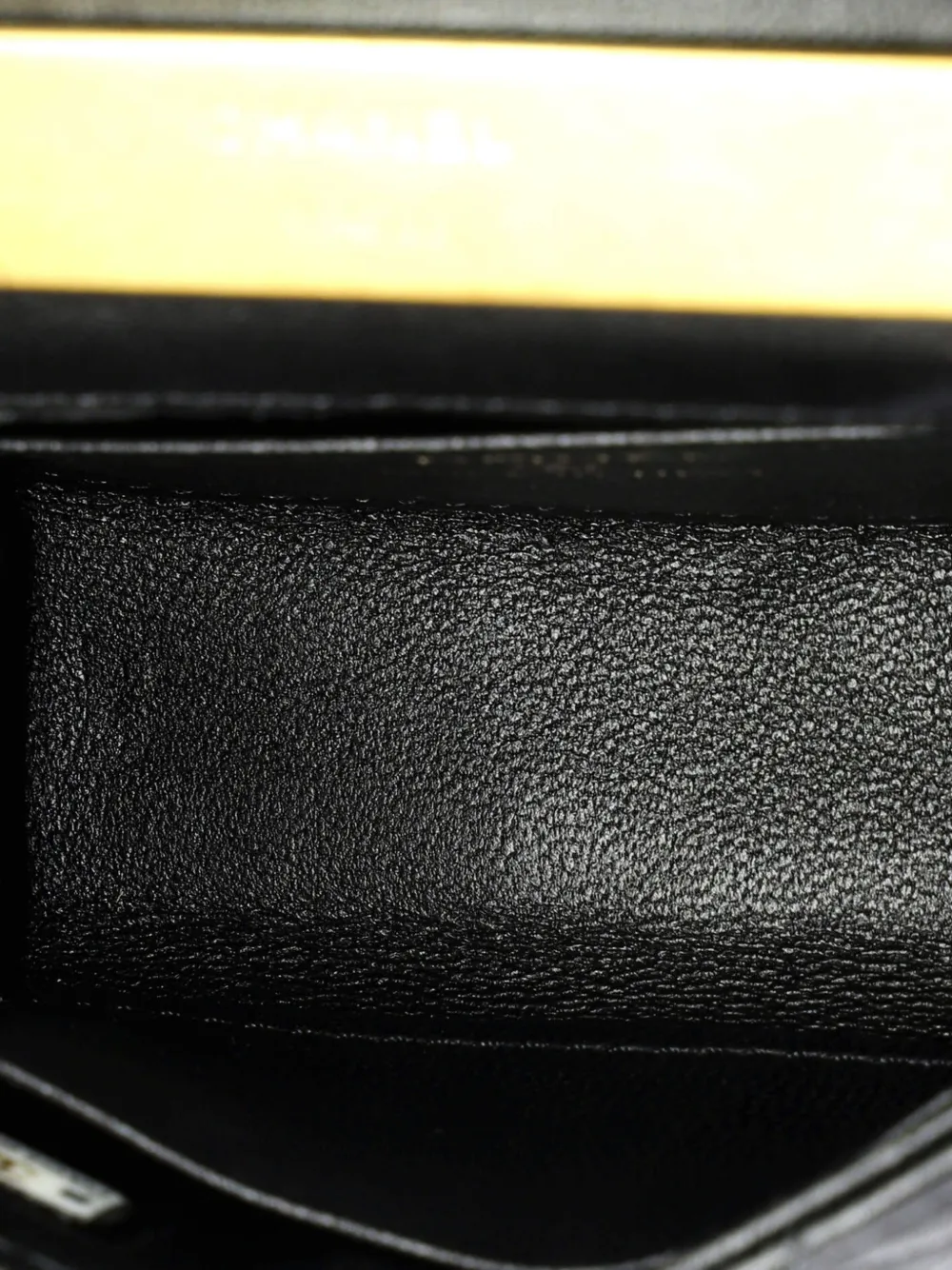 Pre-owned Chanel Coco Enamel Top Handle Flap Bag Quilted Lambskin Small Satchel In Black