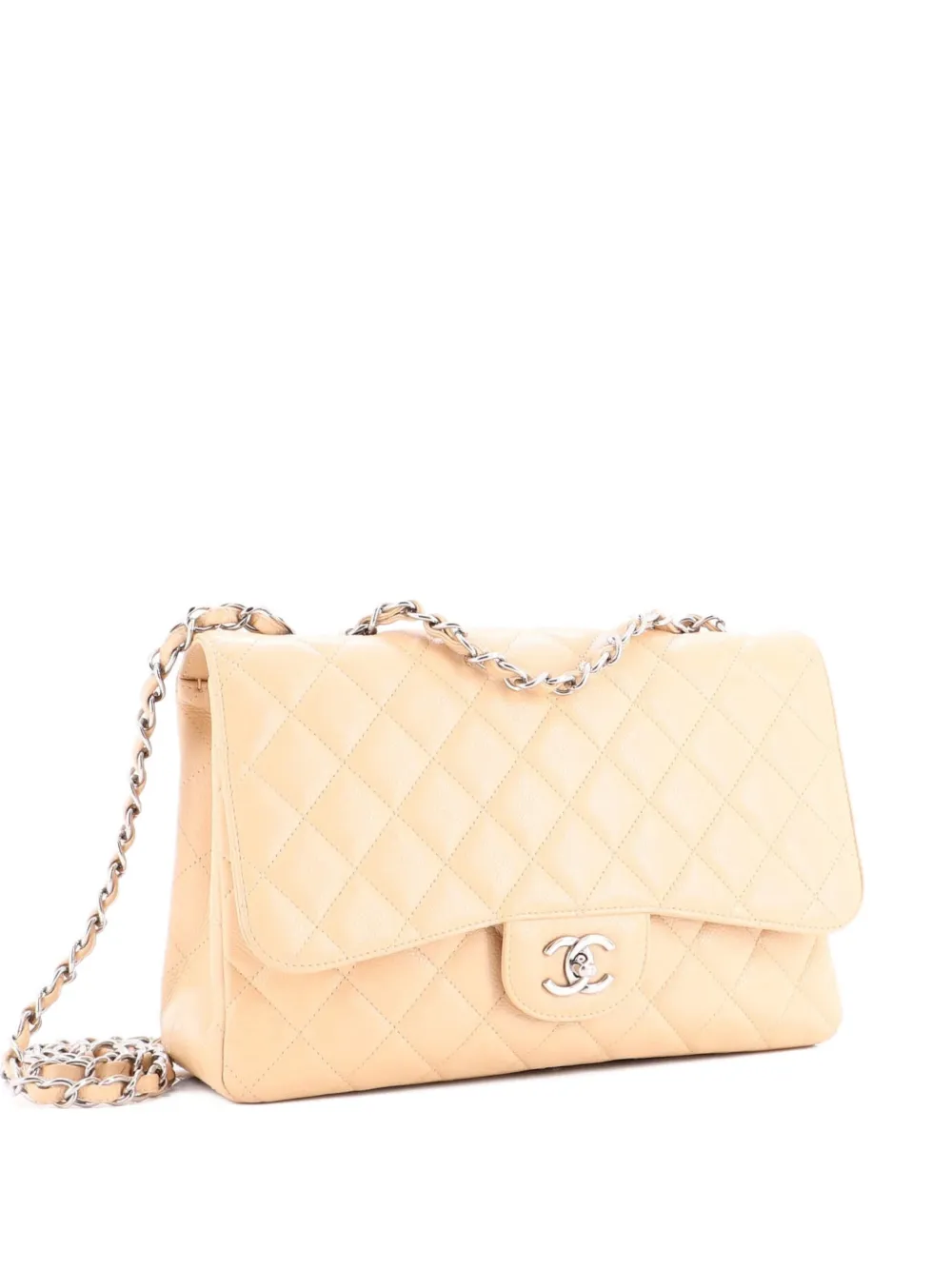 CHANEL Pre-Owned Classic Single Flap Bag Quilted Caviar Jumbo shoulder bag - Toni neutri