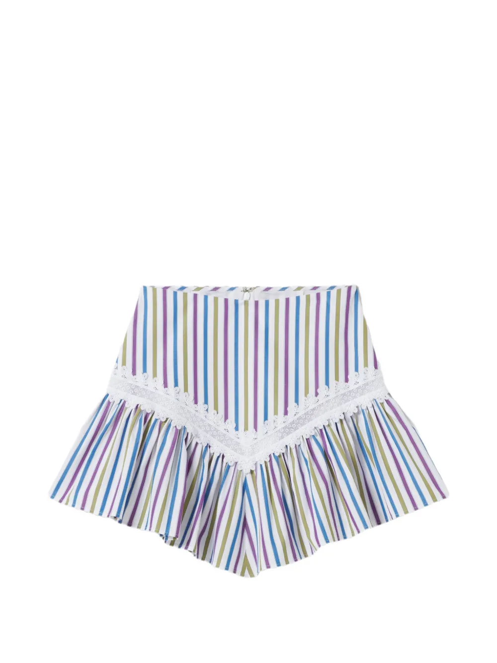 Claudie Pierlot Minigonna in pizzo a righe - Bianco