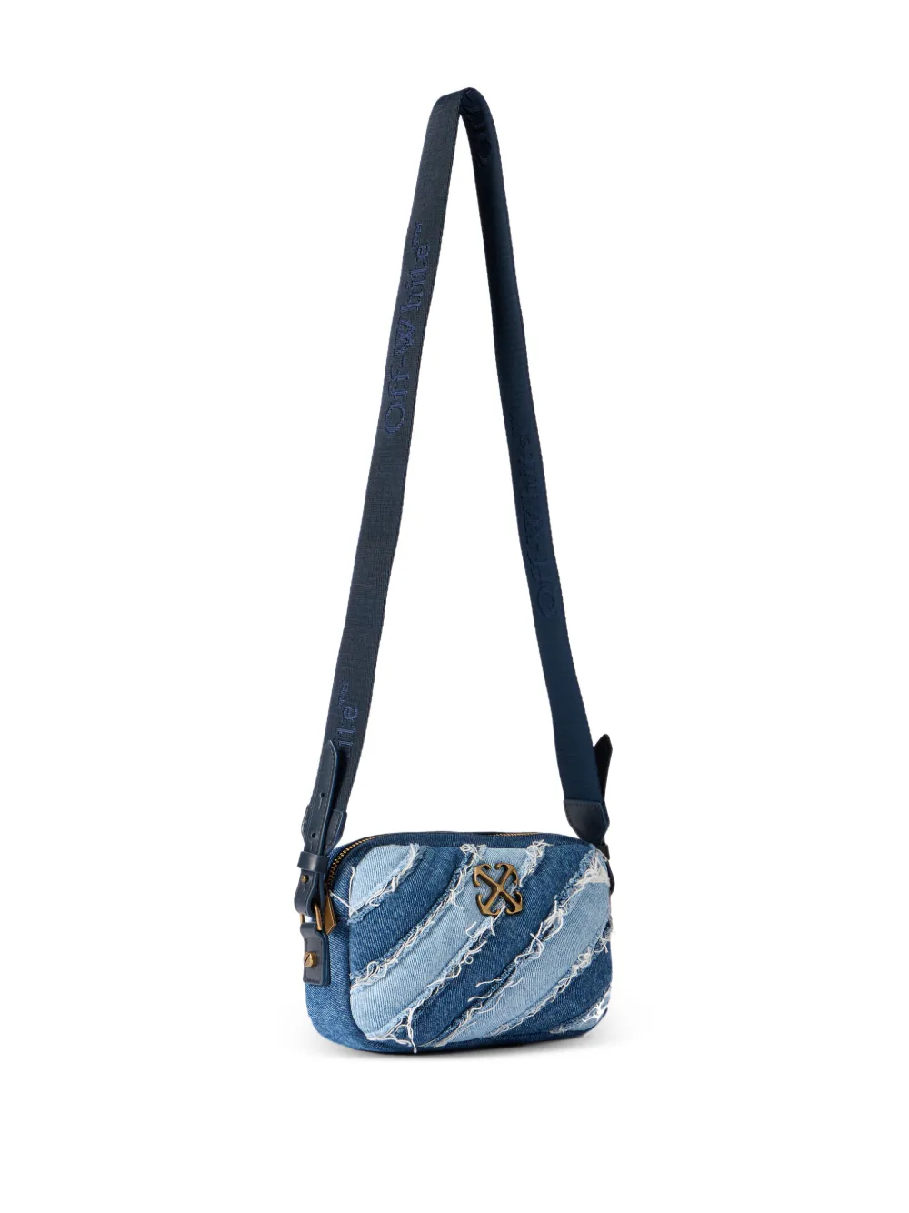 Off-White Gerafelde cameratas Blauw