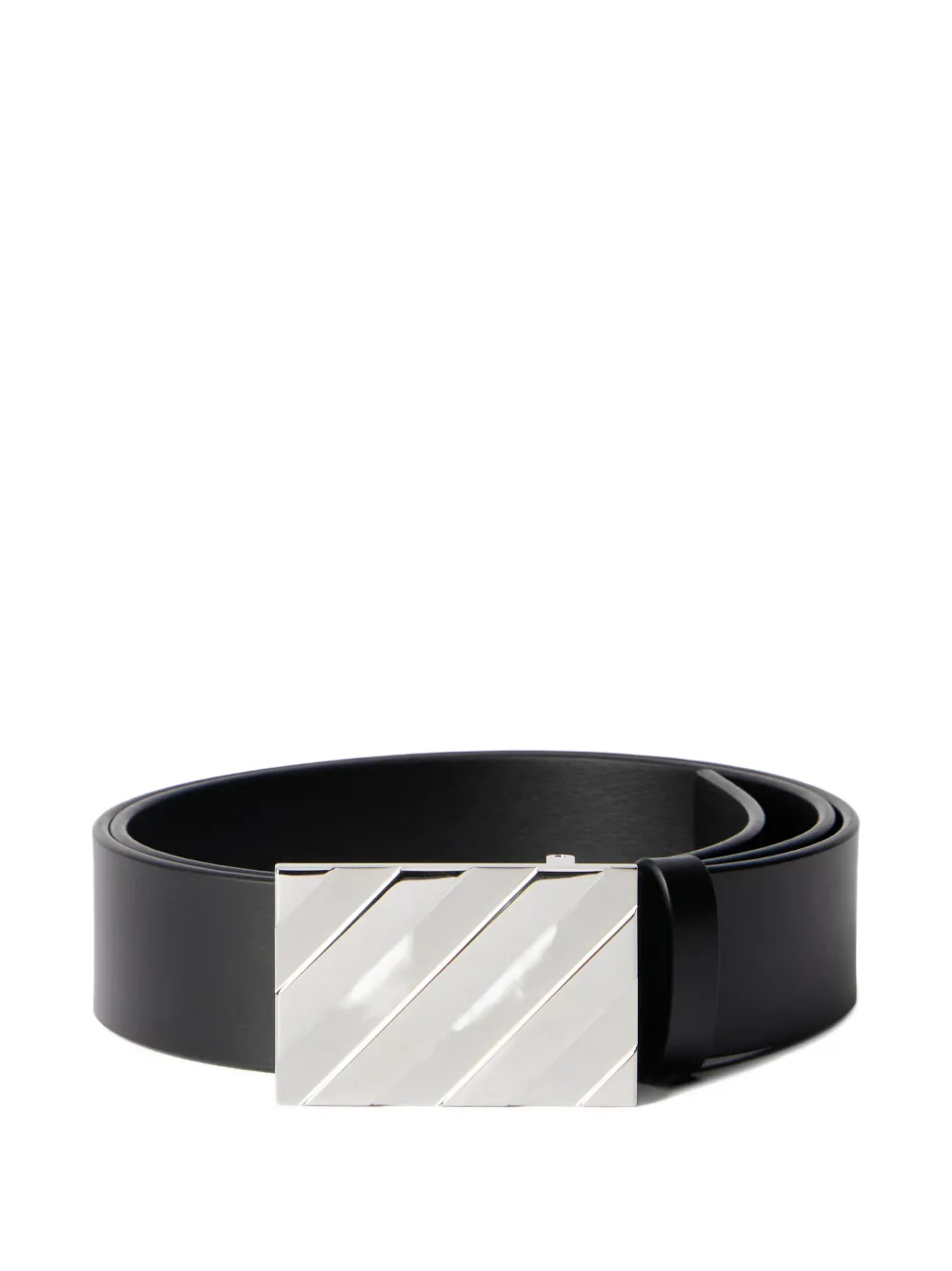 Off-White Diagonal buckle leather belt - Nero