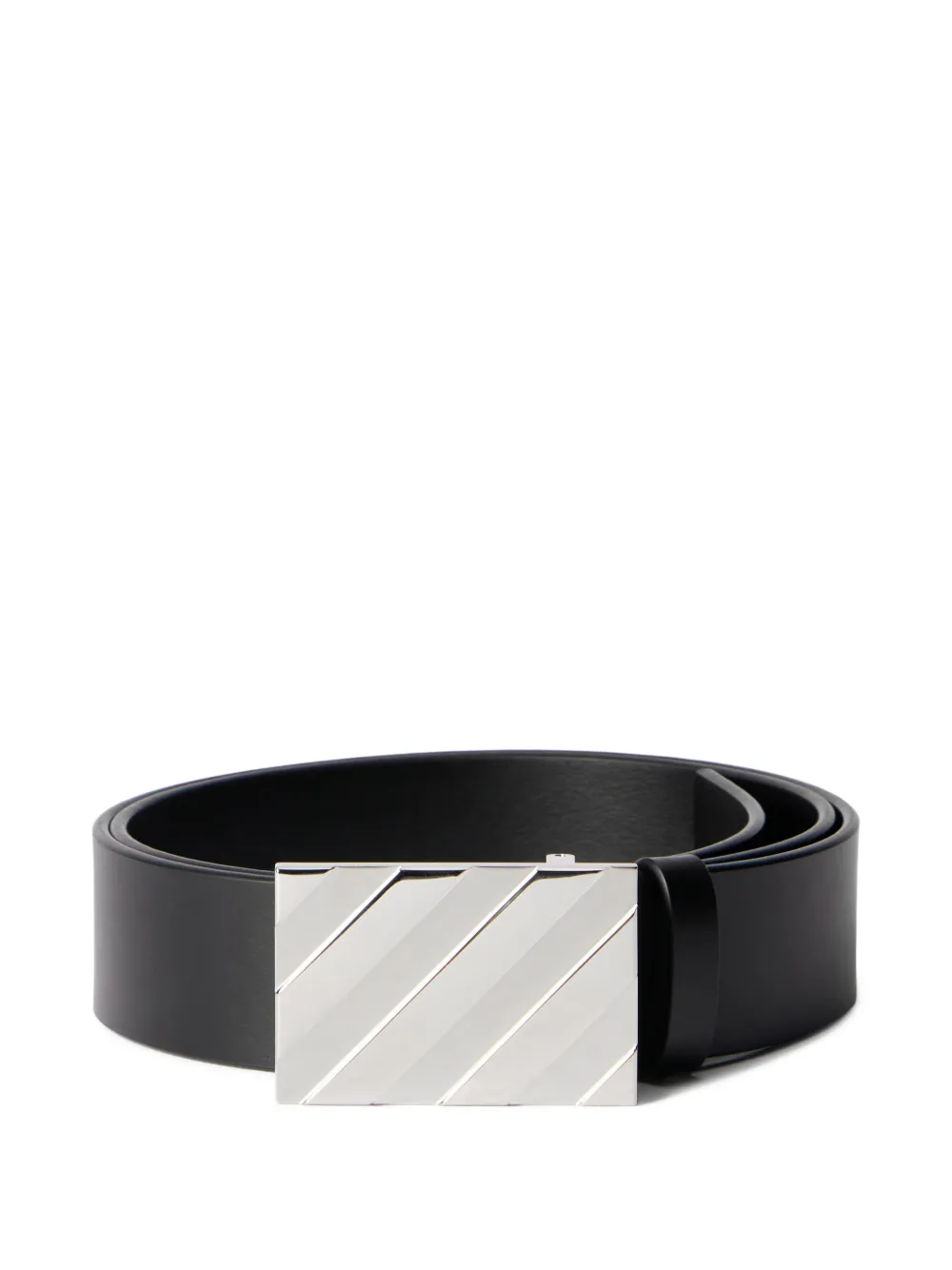 Off-White Diagonal buckle leather belt - Nero