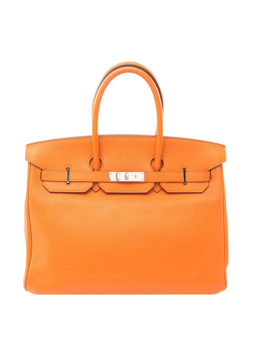 Hermès Pre-Owned 2010 Swift Birkin Retourne 35 handbag | Orange | Image 1