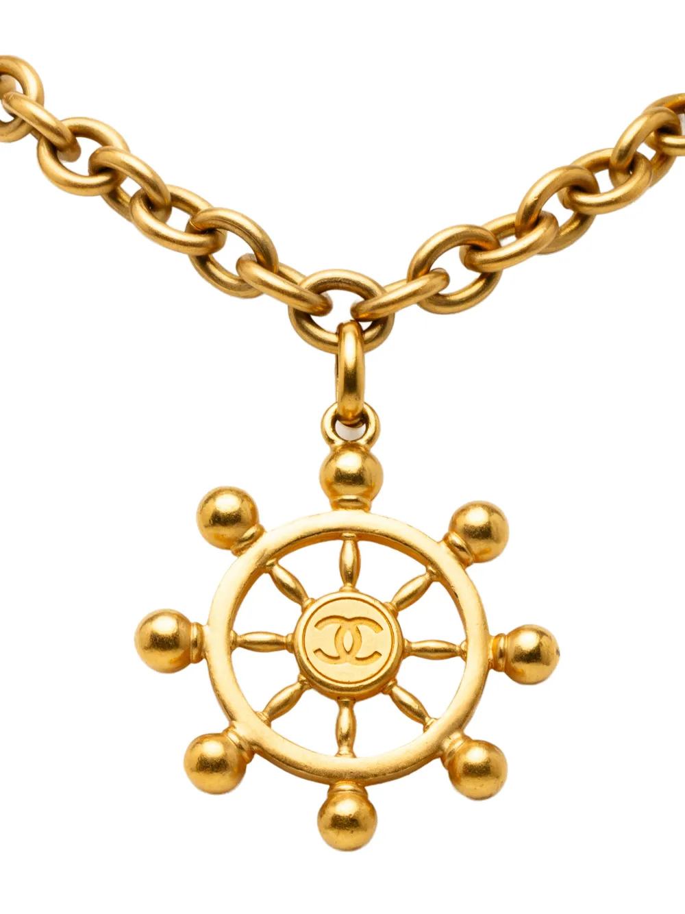 CHANEL Pre-Owned Collana con pendente CC in oro giallo 1994