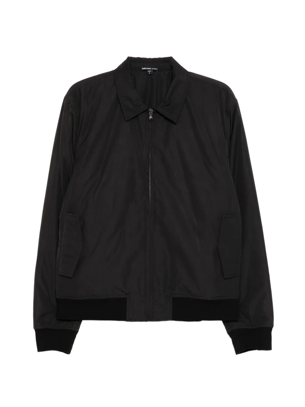 James Perse Twill Bomber Jacket In Black