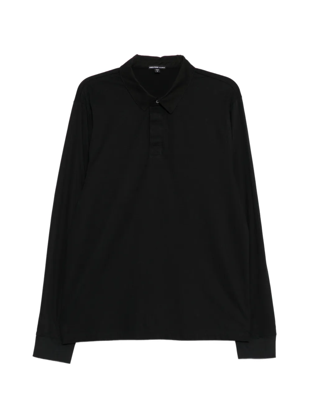 James Perse heavy luxe rugby polo shirt – Black James Perse heavy luxe rugby polo shirt – Black