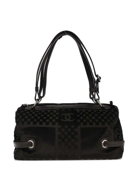 CHANEL Pre-Owned 2005-2006 checkered velvet handbag