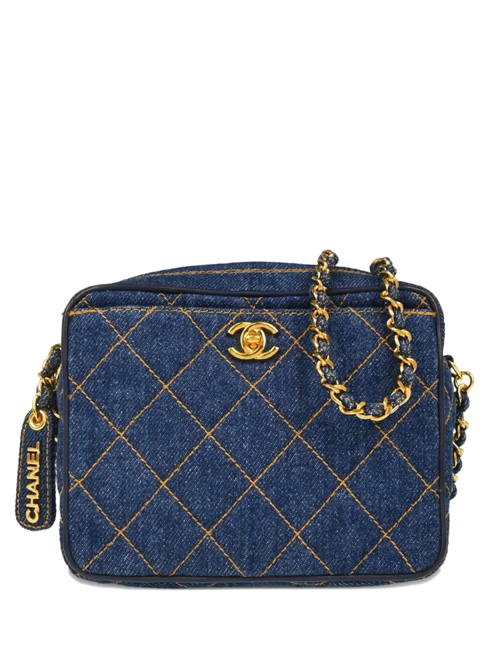 CHANEL Pre-Owned Borsa mini denim trapuntata 1996-1997 - Blu