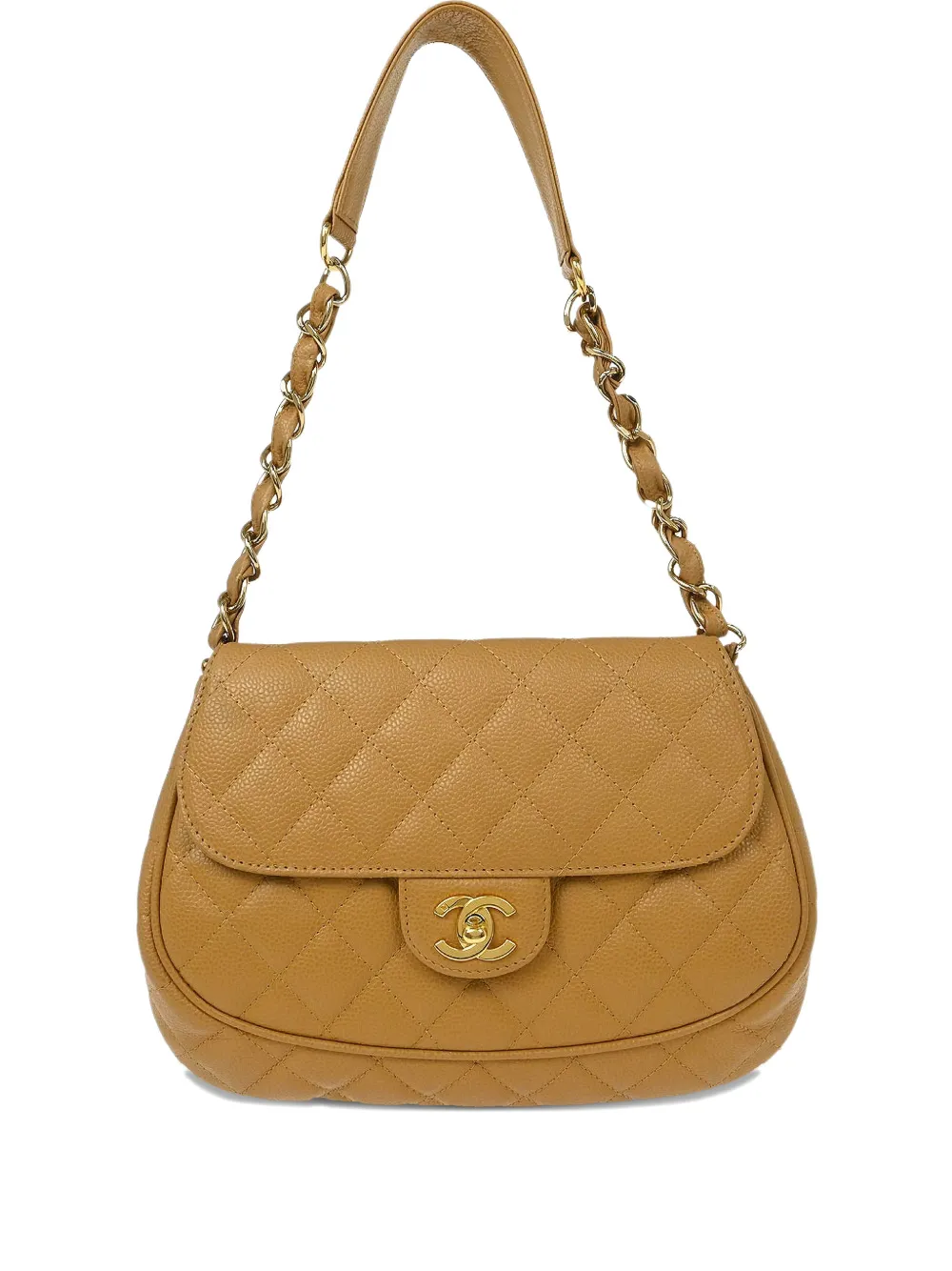 CHANEL Pre-Owned Borsa a spalla trapuntata con catena 2003-2004 - Toni neutri
