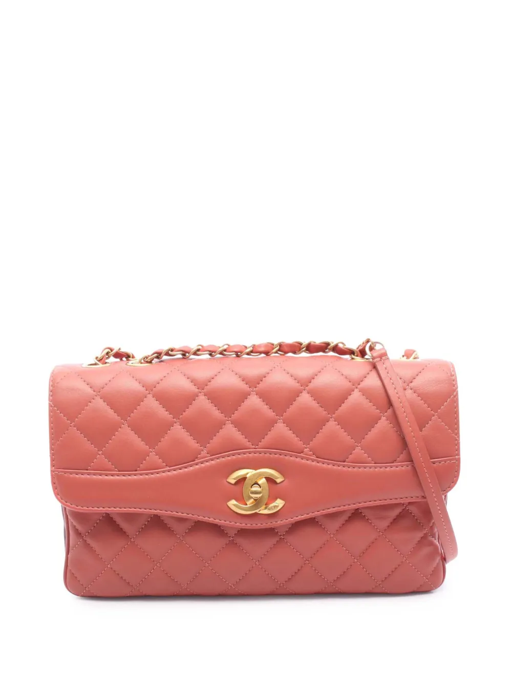 CHANEL Pre-Owned 2018 Large Quilted Lambskin Daily Companion Flap shoulder bag - Rosa