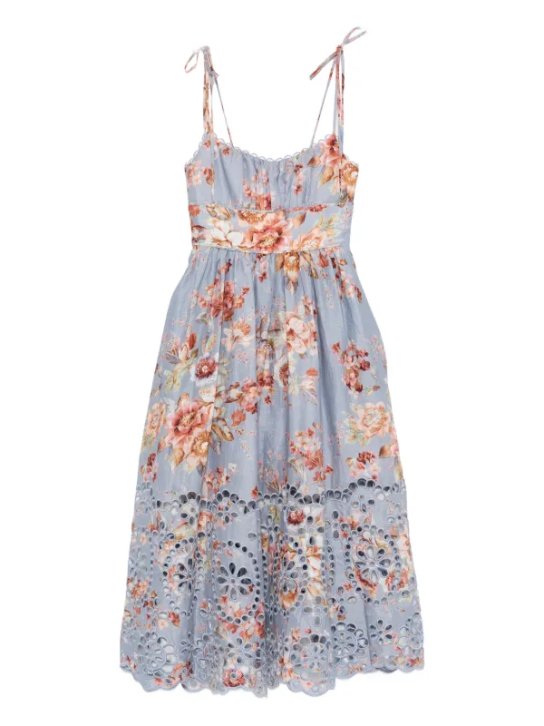 knee length dresses for ladies Luna Songbird Buttoned Picnic Midi Dress main image 0