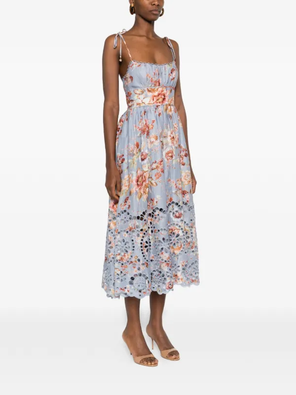 midi zimmermann dress tama corset inspired waist Zimmermann Patience Cami Midi Dress