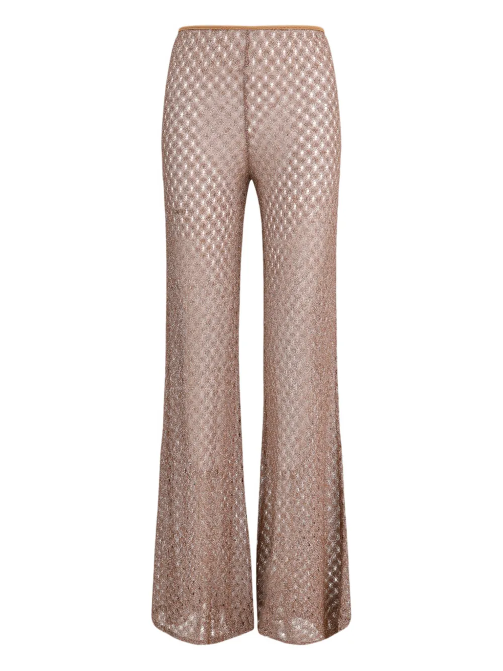 Missoni Openwork flared broek Bruin