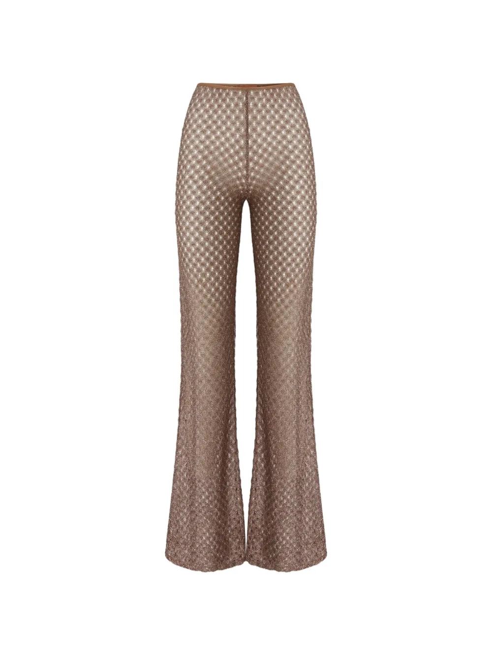 Missoni Openwork flared broek Bruin