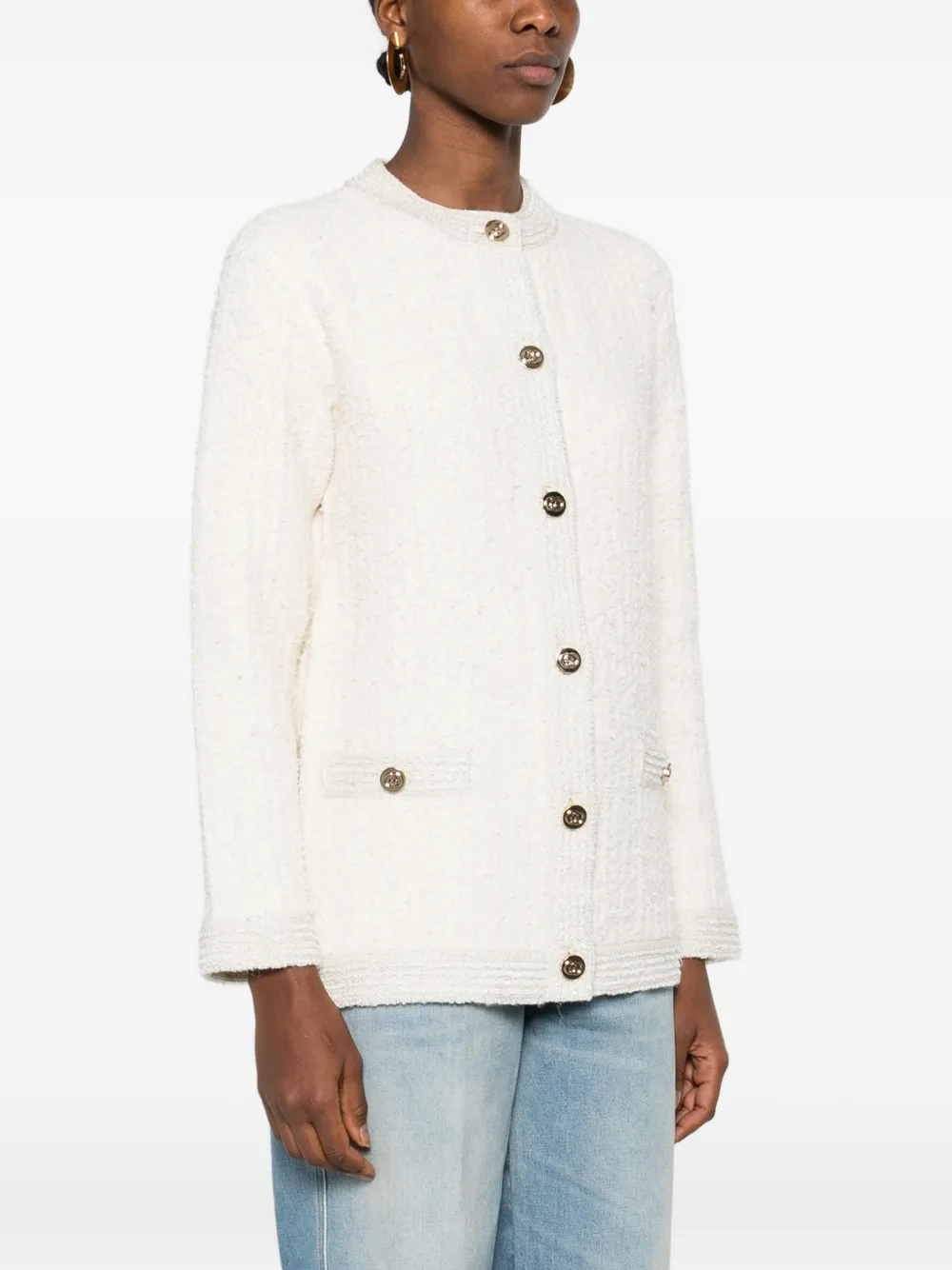 Gucci Buttoned Patch-pocket Jacket - Neutrals 