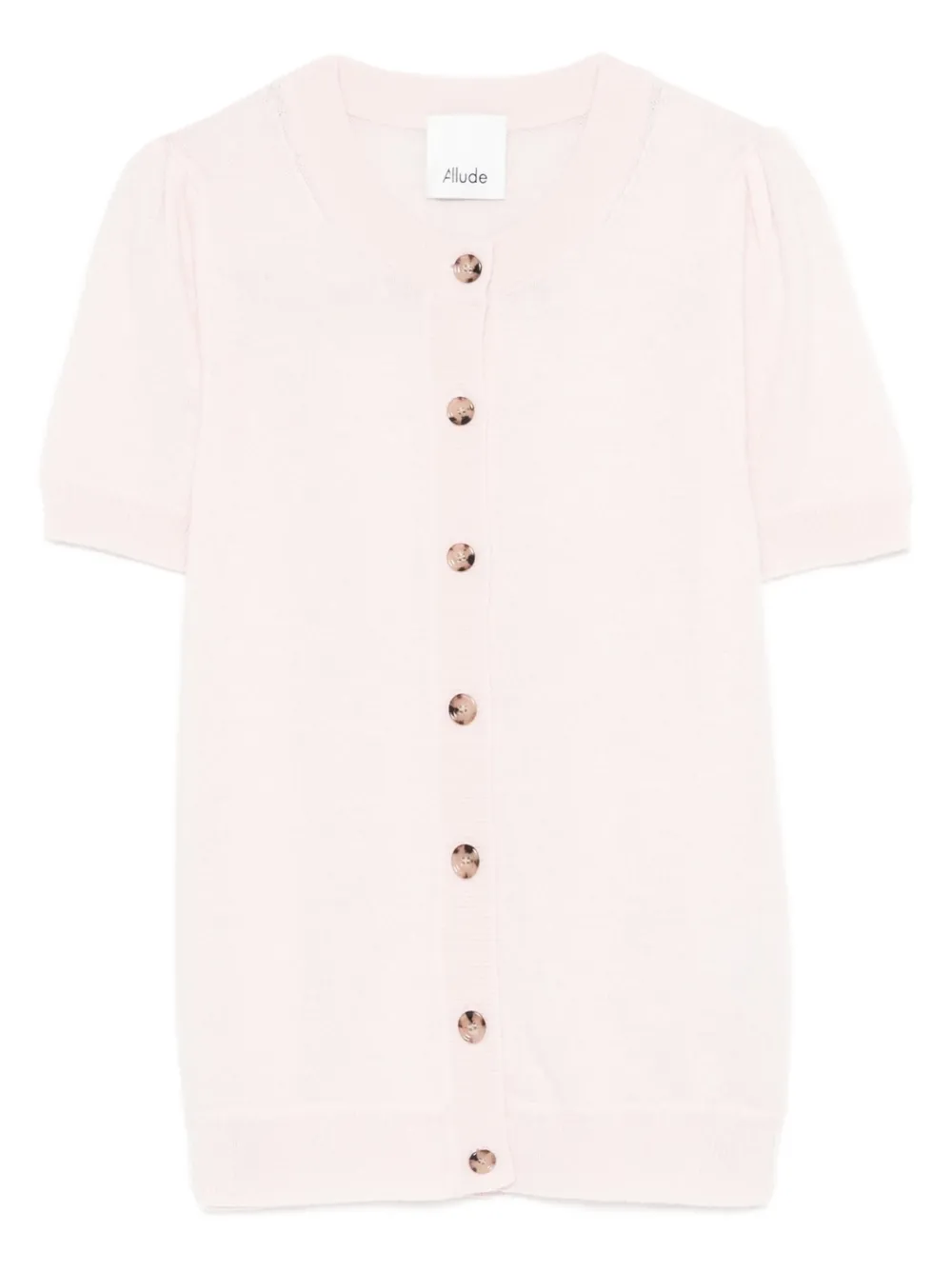 Allude button short-sleeve cardigan - Rosa