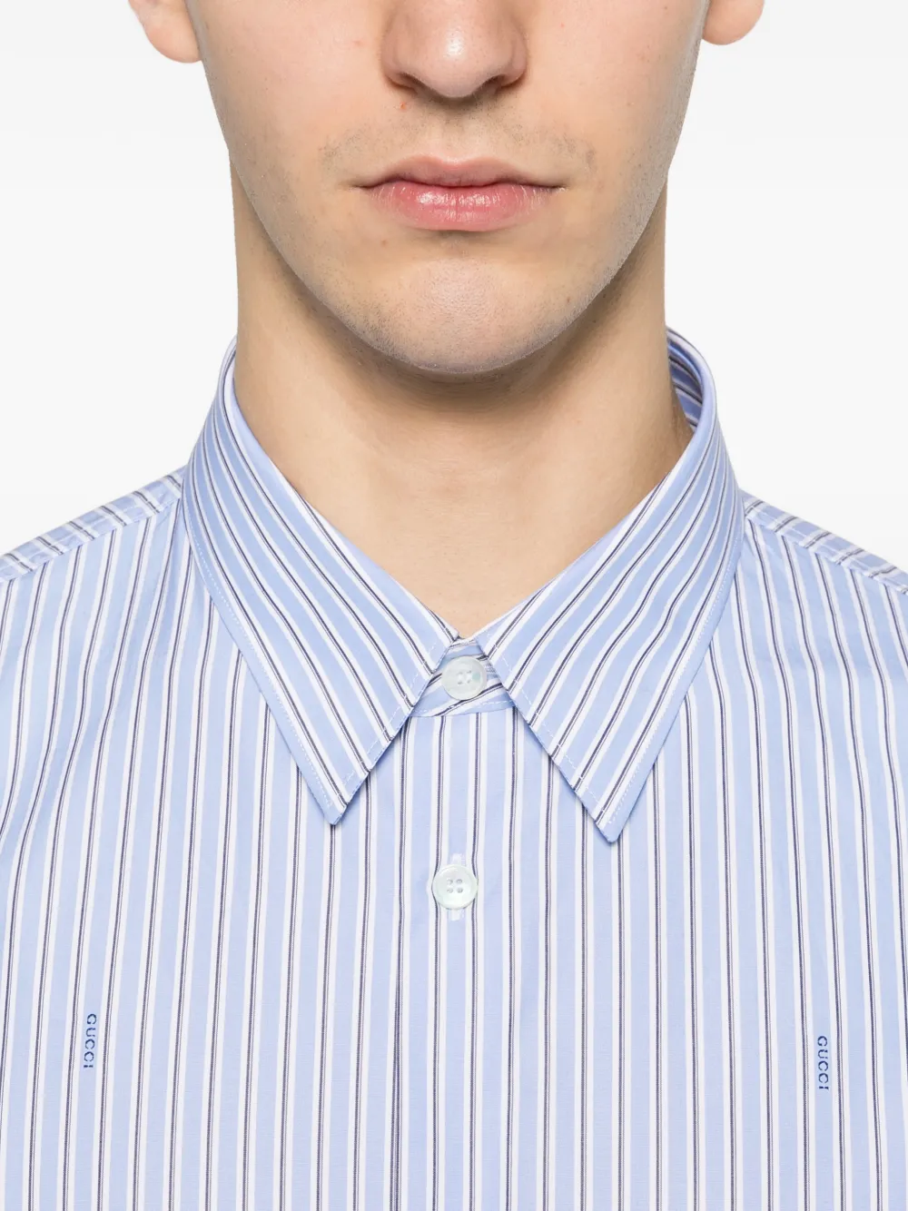 Gucci Gestreept overhemd Blauw