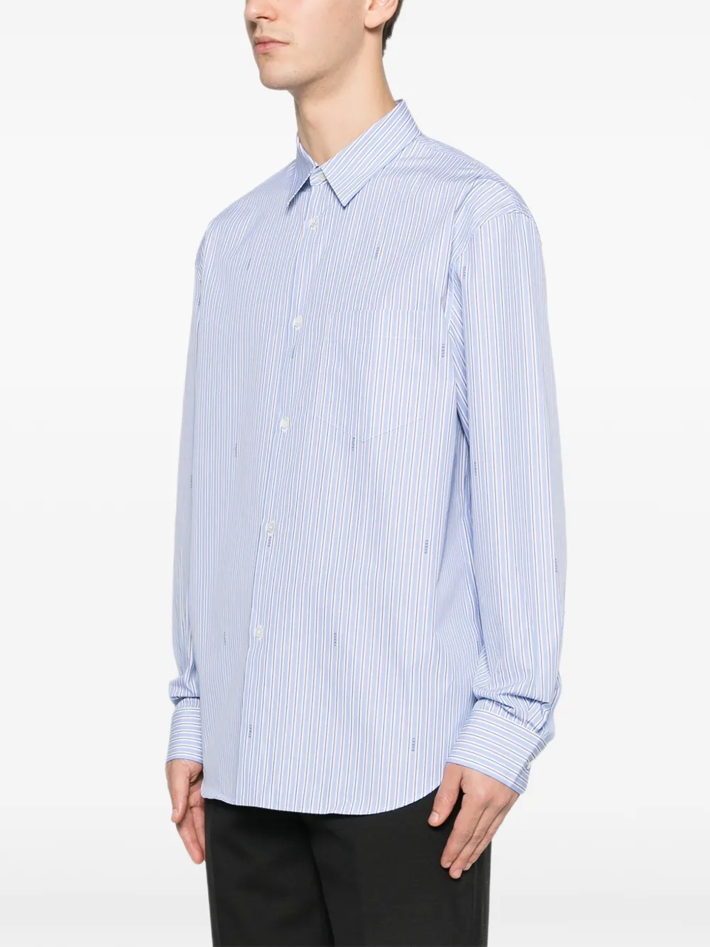  Gucci Striped Shirt - Blue 