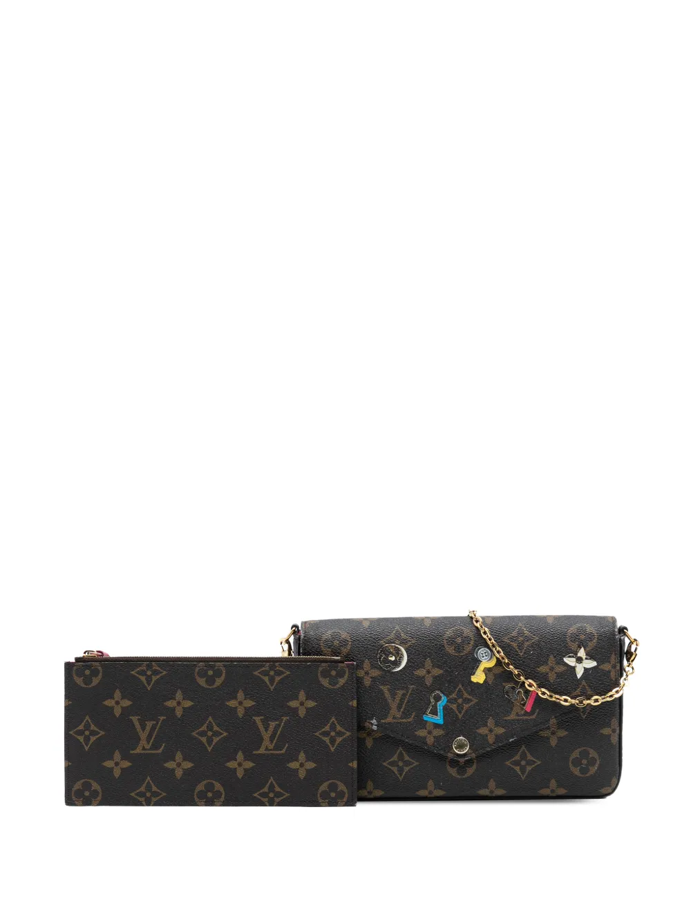 2018 Monogram Love Lock Pochette Felicie Crossbody Bag