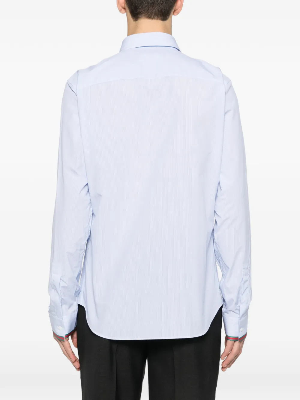 Gucci Overhemd met gestreepte afwerking Blauw