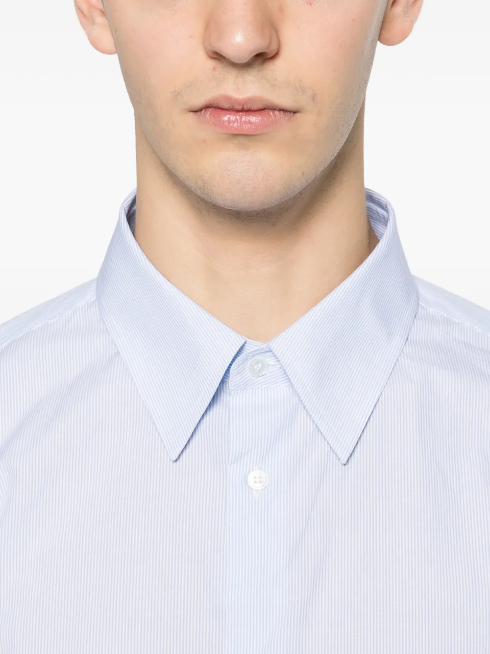 Gucci Overhemd met gestreepte afwerking Blauw