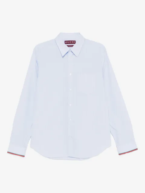Gucci striped-trim shirt
