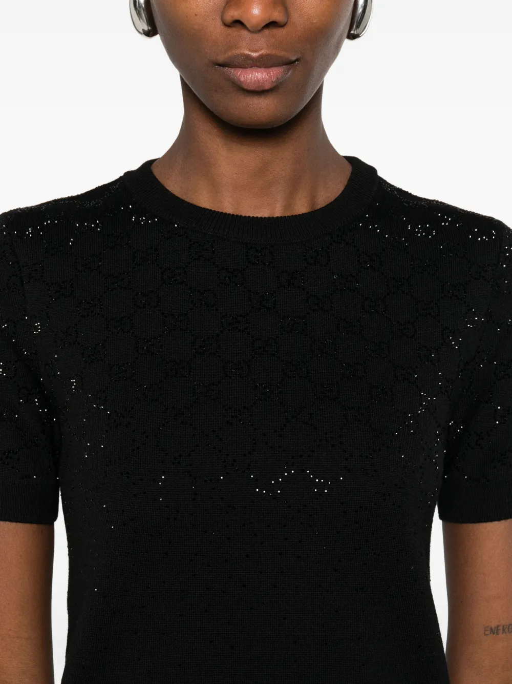 Gucci Verfraaide jurk Zwart