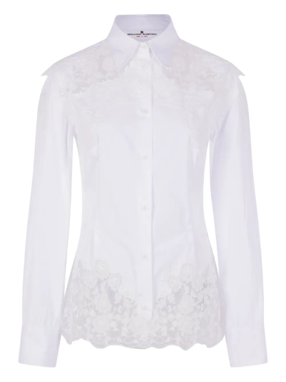 Ermanno Scervino lace-detail shirt - White