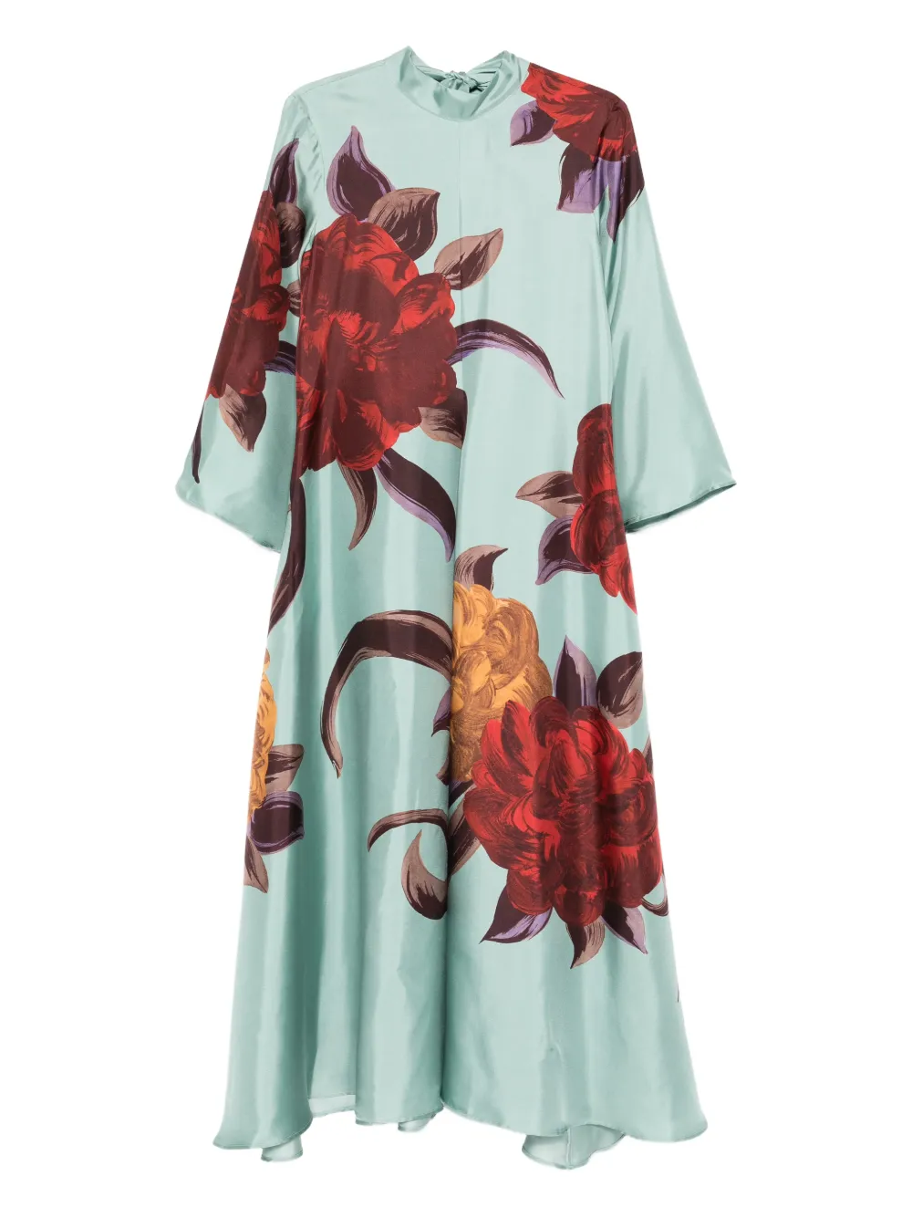 La DoubleJ floral-print maxi dress - Blu