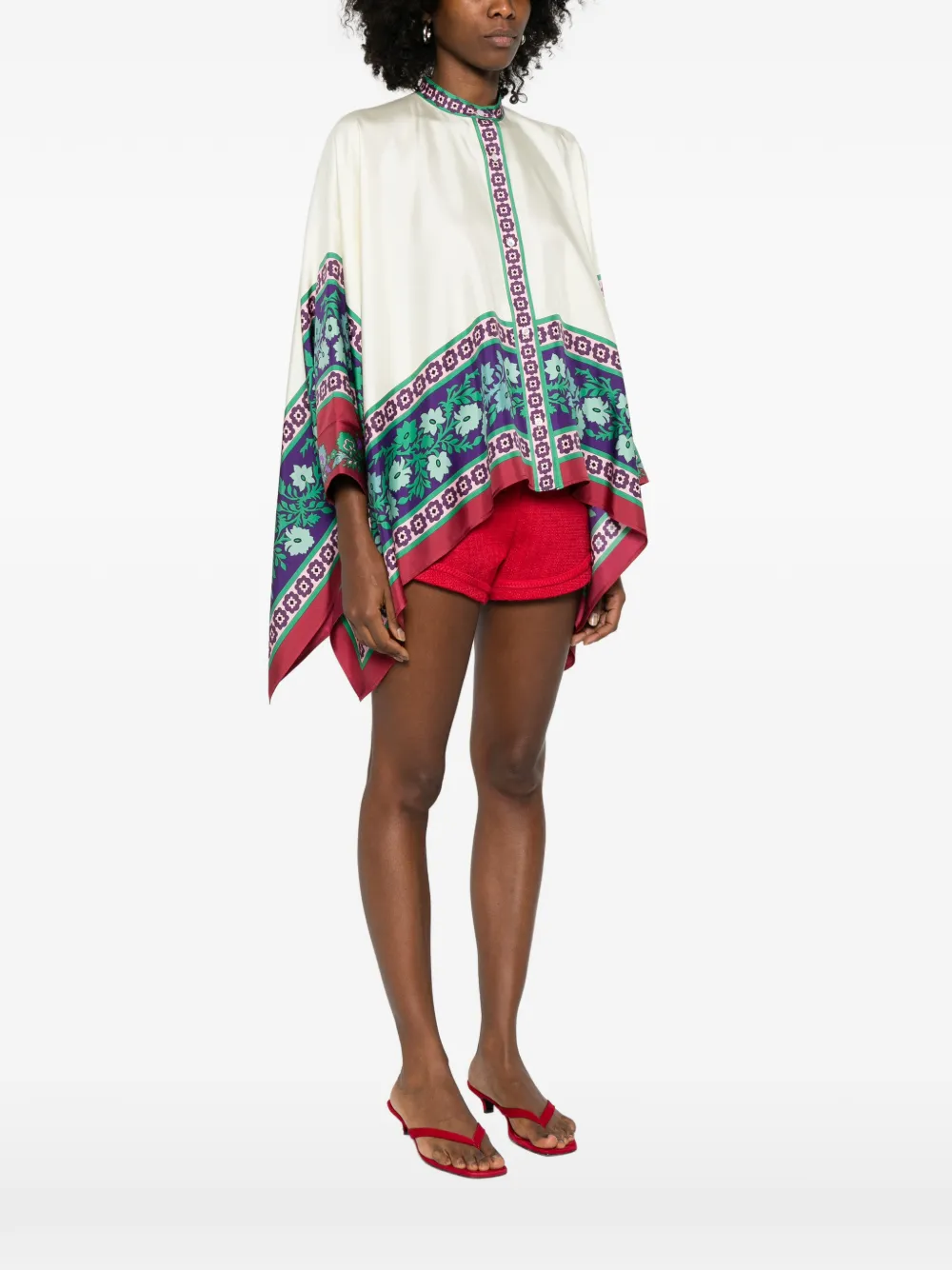  La Doublej Floral-pattern Shirt - White 