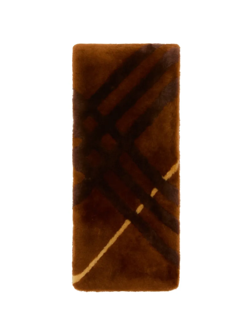 Burberry Equestrian knight shearling scarf - Brown