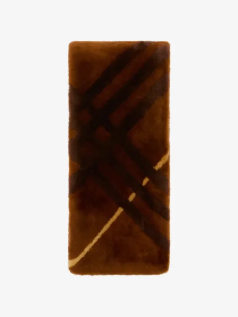 Burberry Equestrian knight shearling scarf