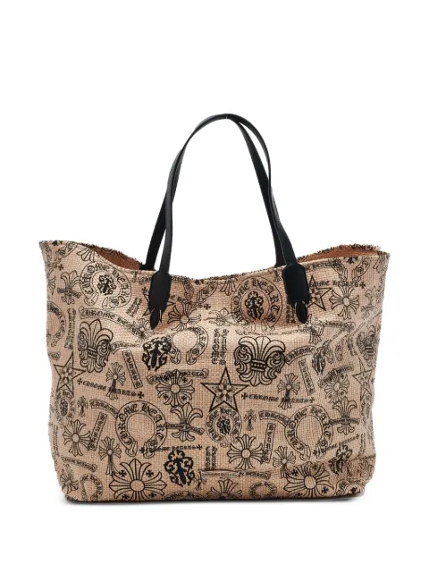 Chrome Hearts stencil-monogram cross tote bag