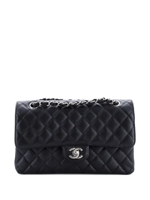 CHANEL Pre-Owned Classic Double Flap Bag Quilted Caviar Medium shoulder bag