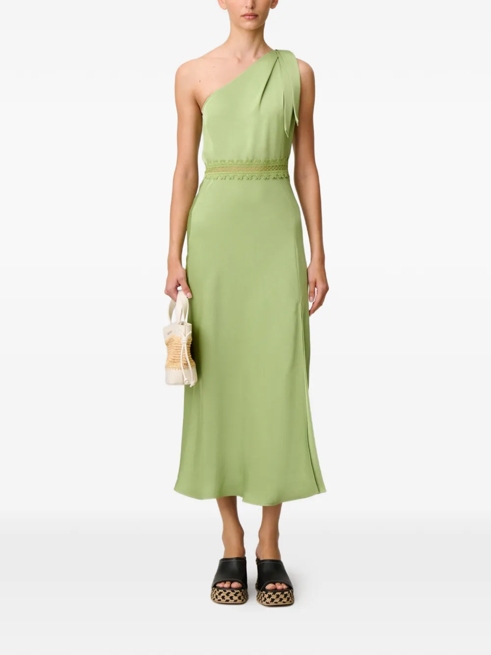 Claudie Pierlot Asymmetrische jurk Groen