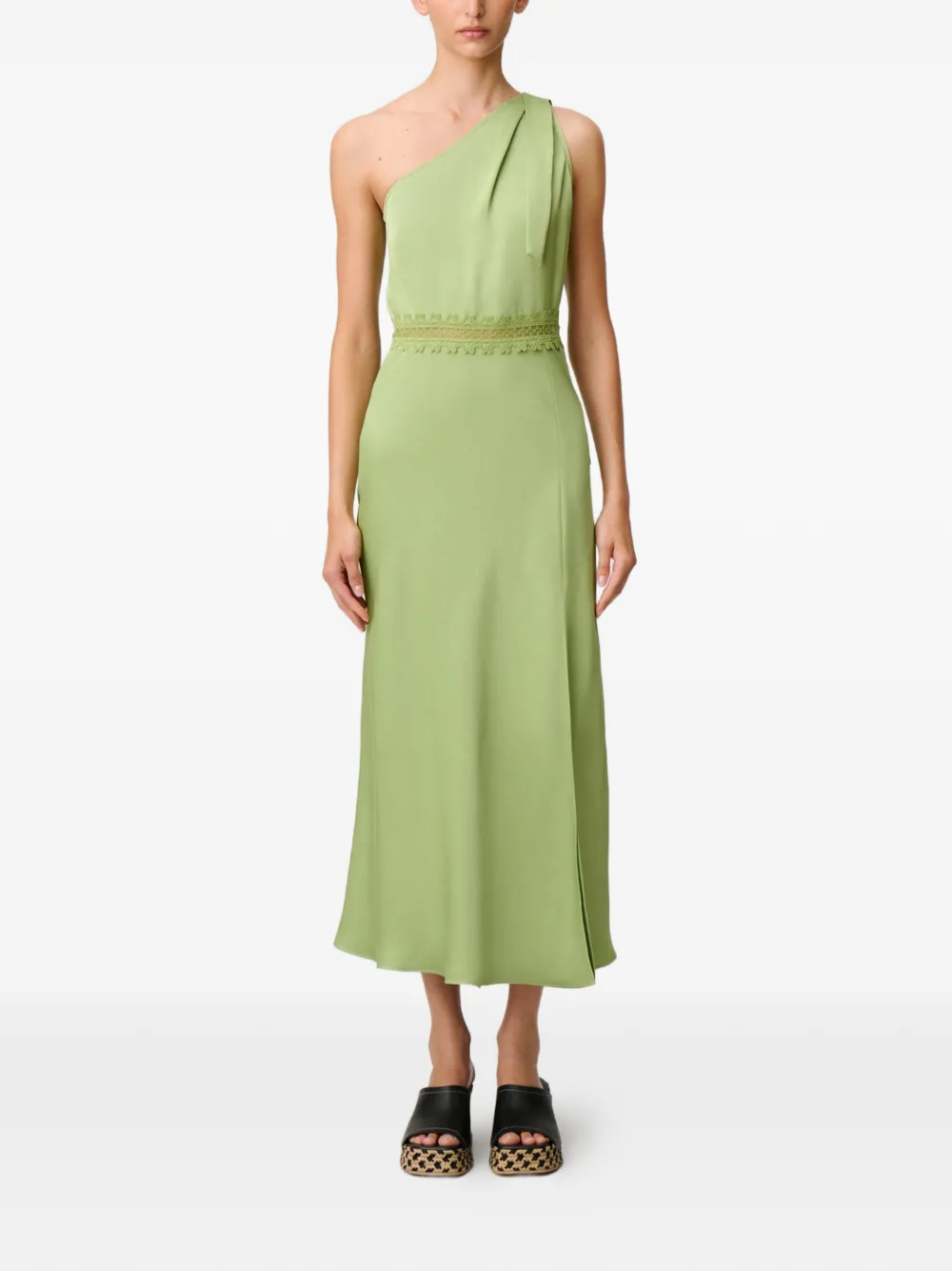 Claudie Pierlot Asymmetrische jurk Groen