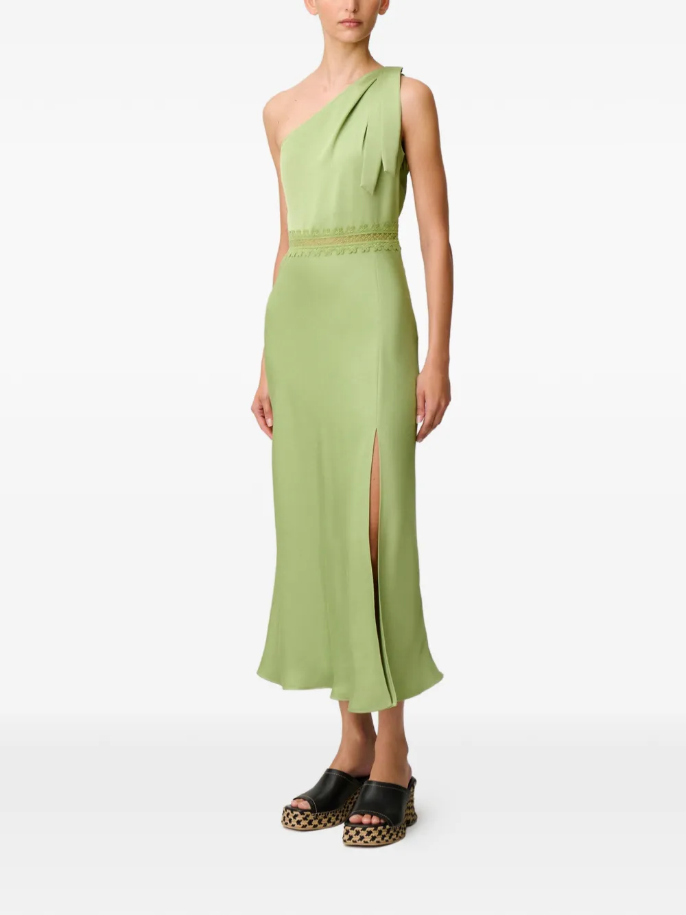 Claudie Pierlot Asymmetrische jurk Groen