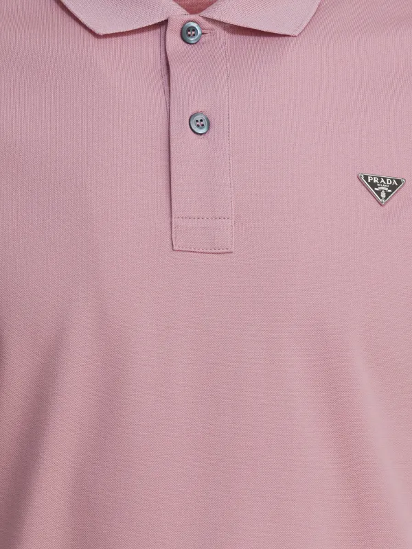 Prada logo-detail Polo Shirt | Pink | FARFETCH NO