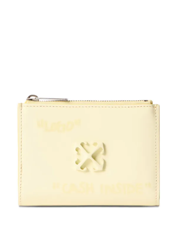 Off-White Jitney Quote Bi-fold Wallet in Neutrals