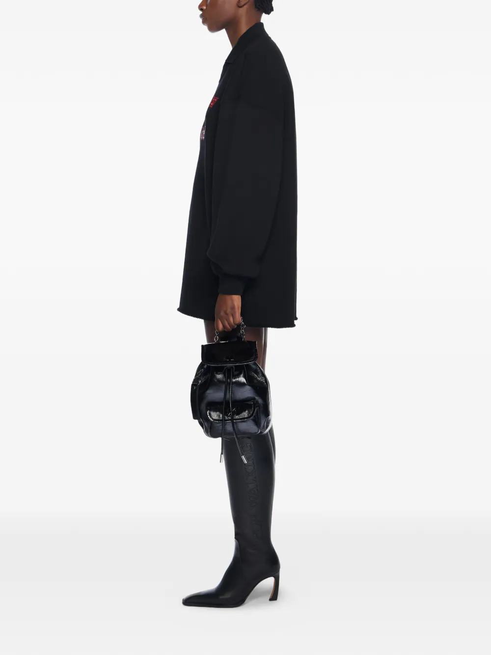 Off-White Dumbo.B leather backpack - Zwart