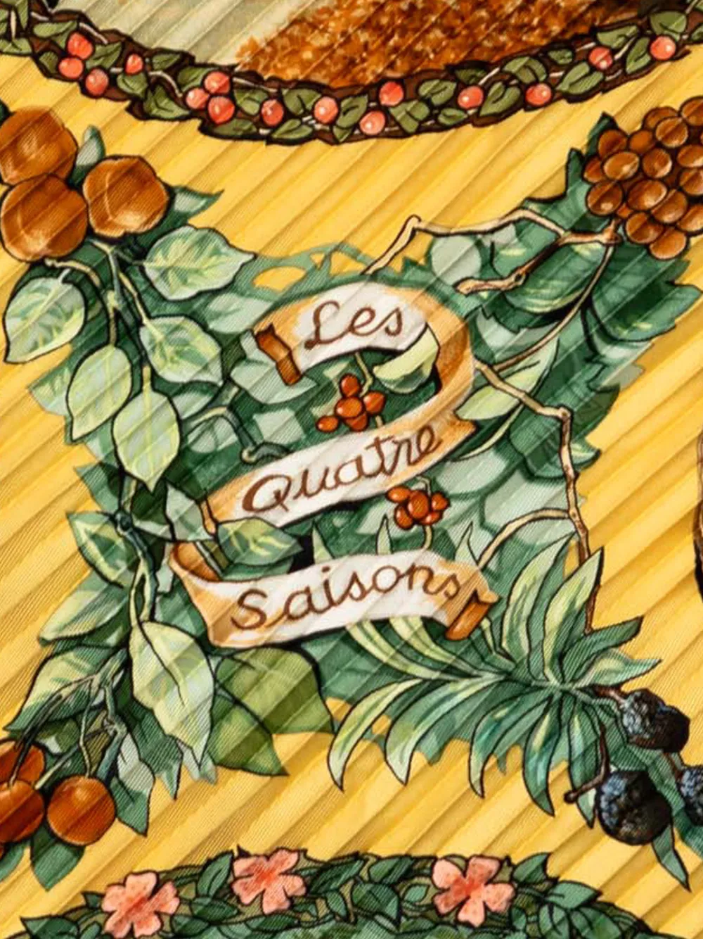 2000-2020 Les Quatre Saisons Pleated Silk Scarf Scarves
