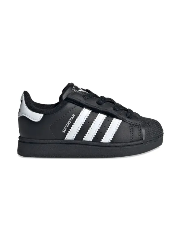 adidas Originals Superstar II Black/White Toddler Kids' Shoes, Size: 10