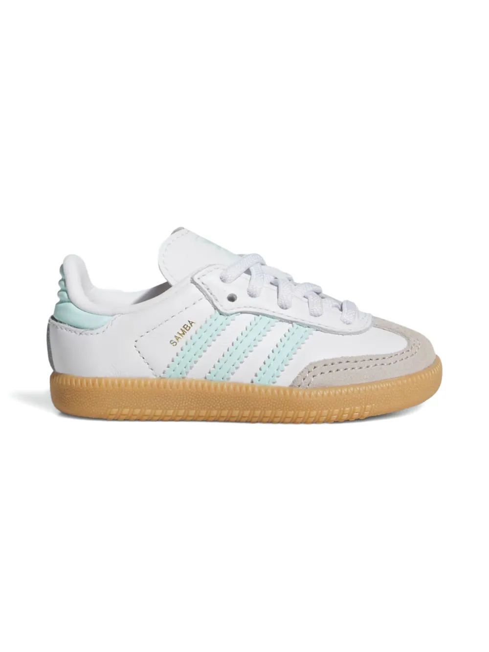 adidas Kids Samba OG TD "White Semi Flash Aqua" - Bianco