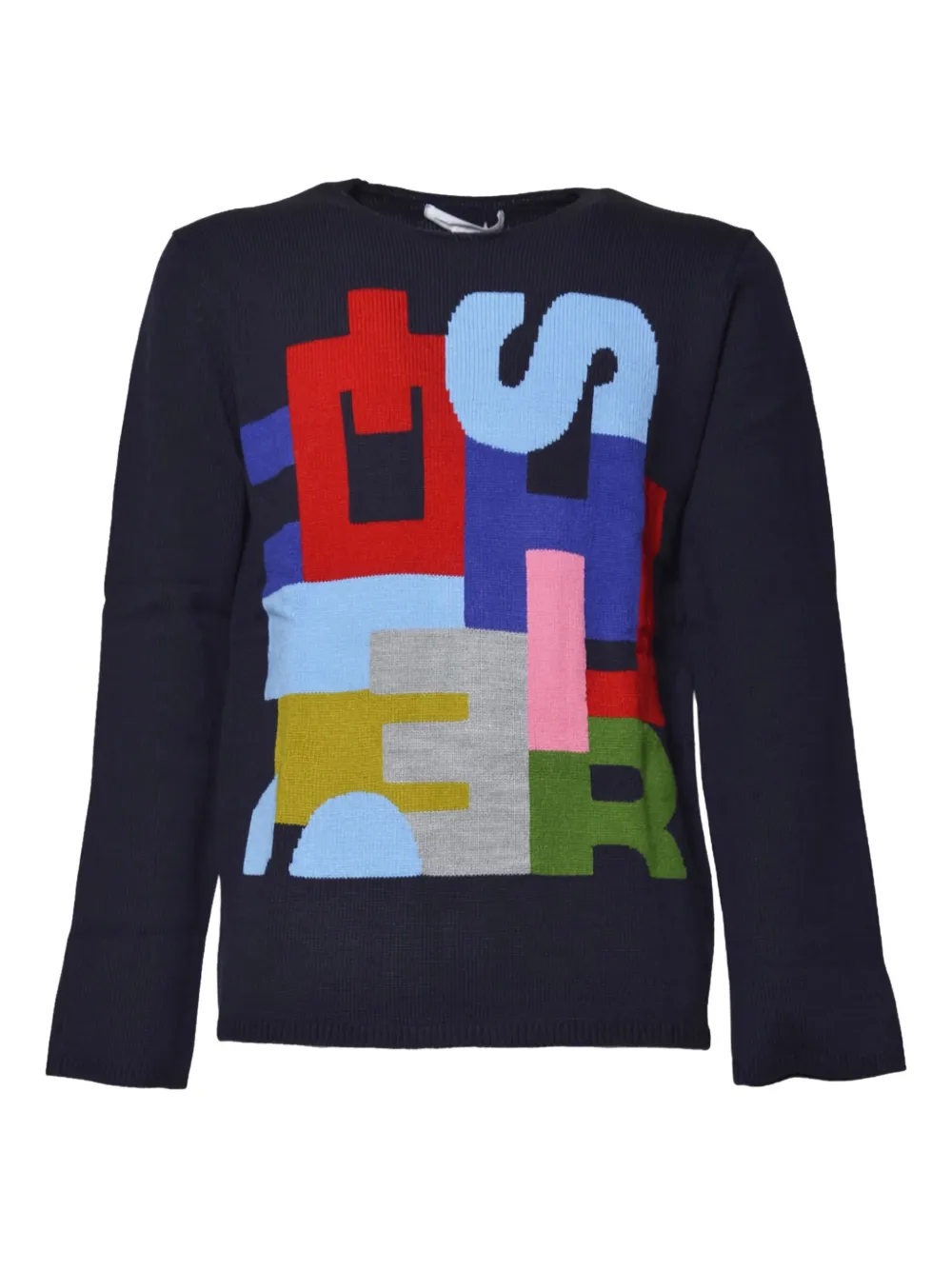 Comme Des Garçons Shirt graphic-print crew-neck sweater - Blau