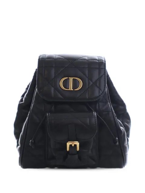 Christian Dior Pre-Owned 2024 Small Lambskin Macrocannage Caro backpack