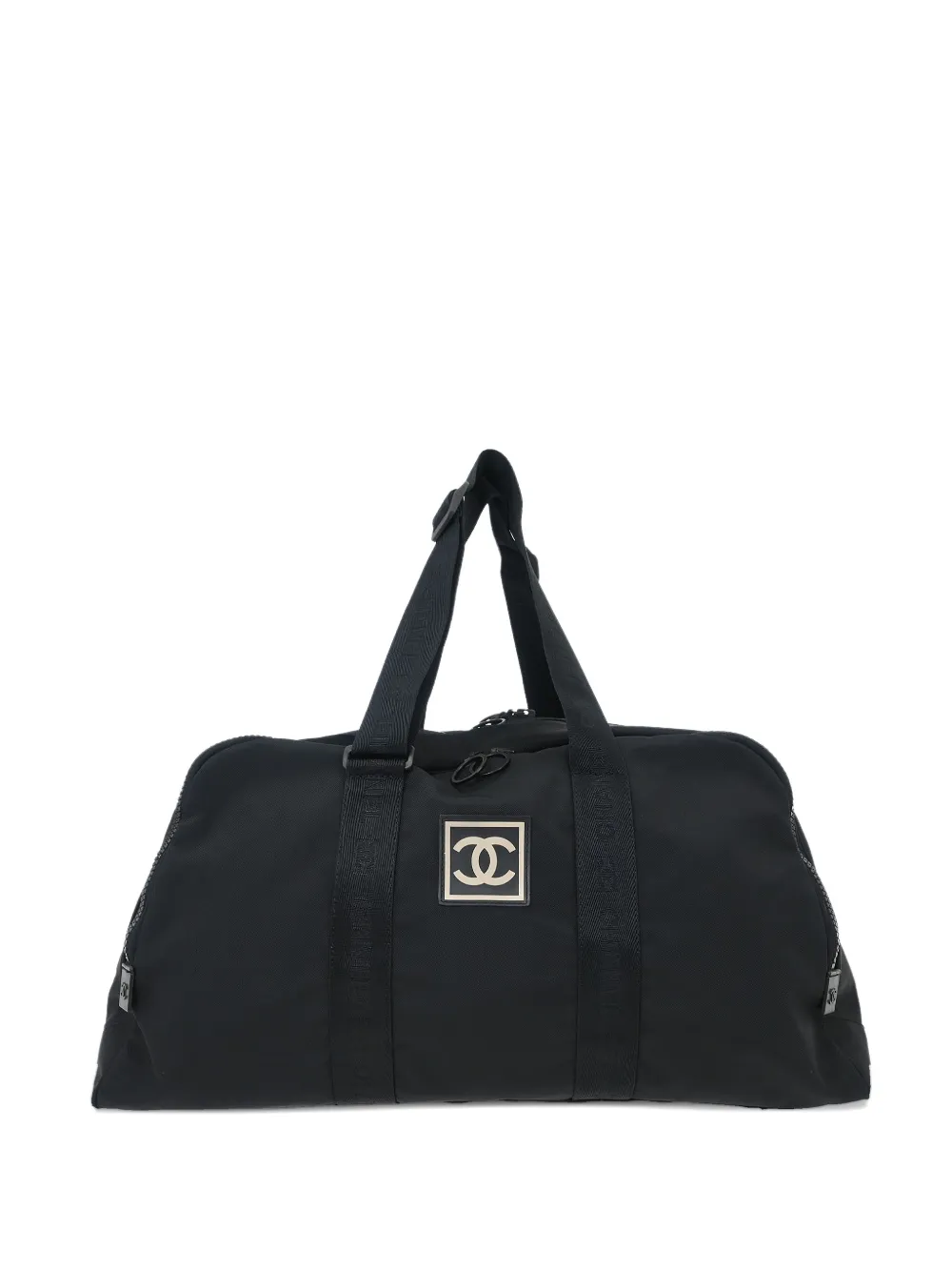 CHANEL Pre-Owned Borsone in nylon con logo 2002 - Nero